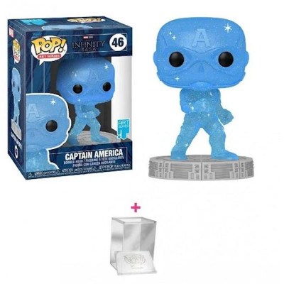 Funko POP! Marvel Captain America Art Series case